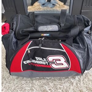 Vintage Dale Earnhardt NASCAR Racing Duffel Bag Black Red 3 Logo Signature
